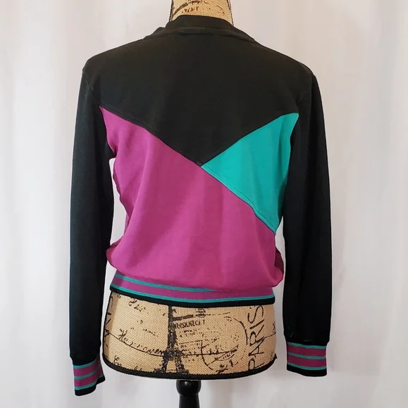 Vintage Puma Cropped Colorblock Sweatshirt - Picture 3 of 7